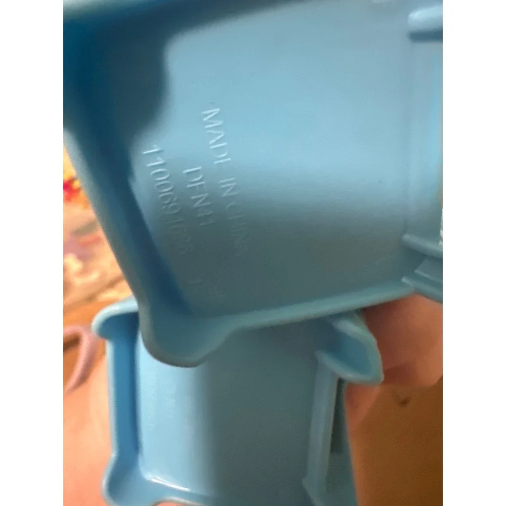 Fisher Price Little People Replacement Furniture Green Table 3 Blue Chairs DFN41